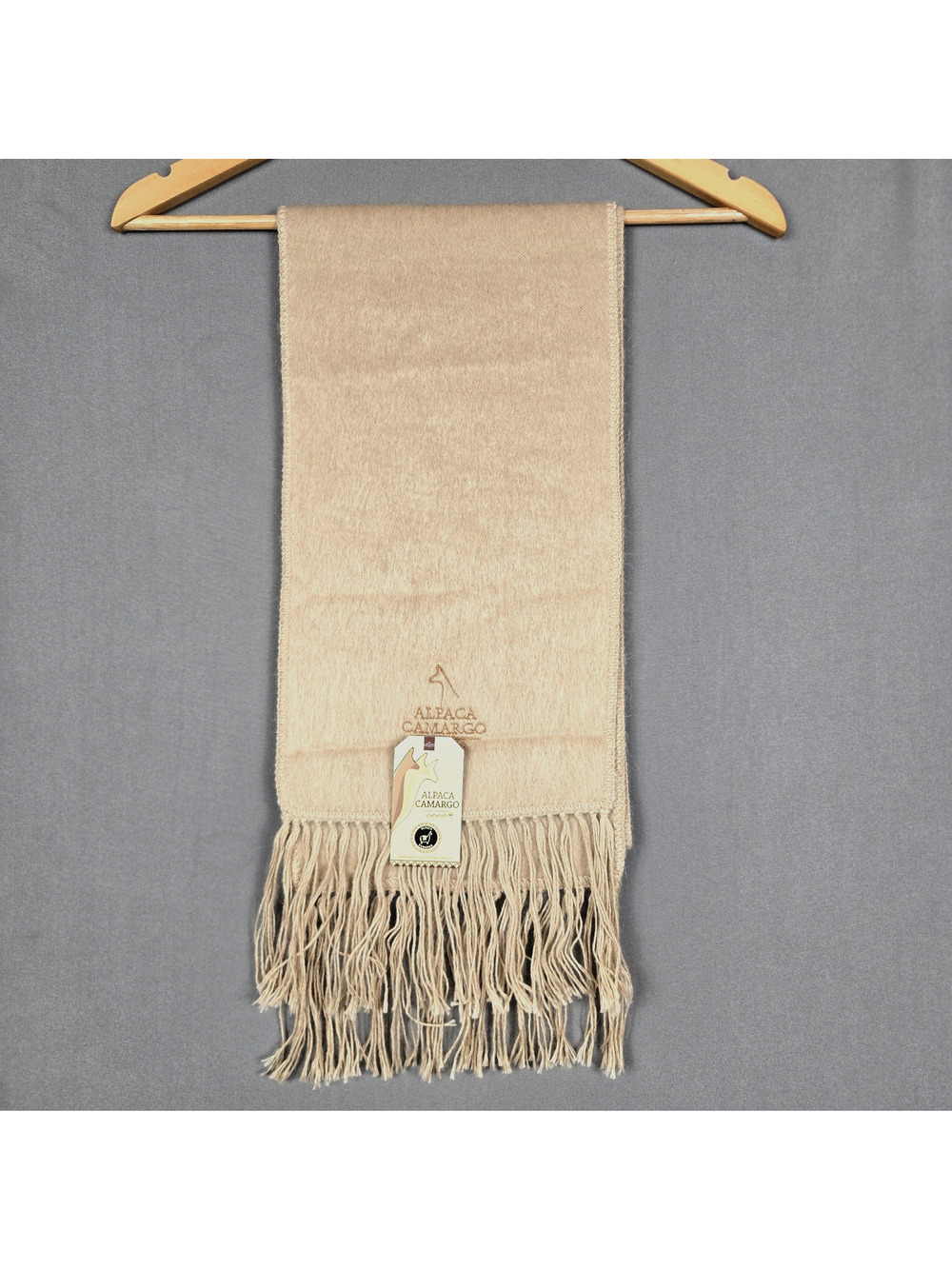 NWT 100% Alpaca Camargo Wool Scarf Fringe Academia Scandinavian Minimalist